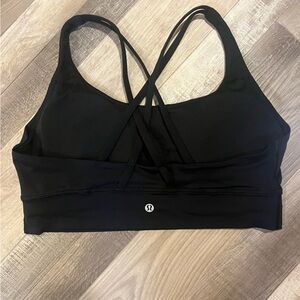 Lululemon Energy Longline Bra (cup size B-D. Size 12. Black.